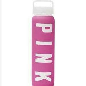 Victoria's Secret Pink Glass Water Bottle Cup Pink